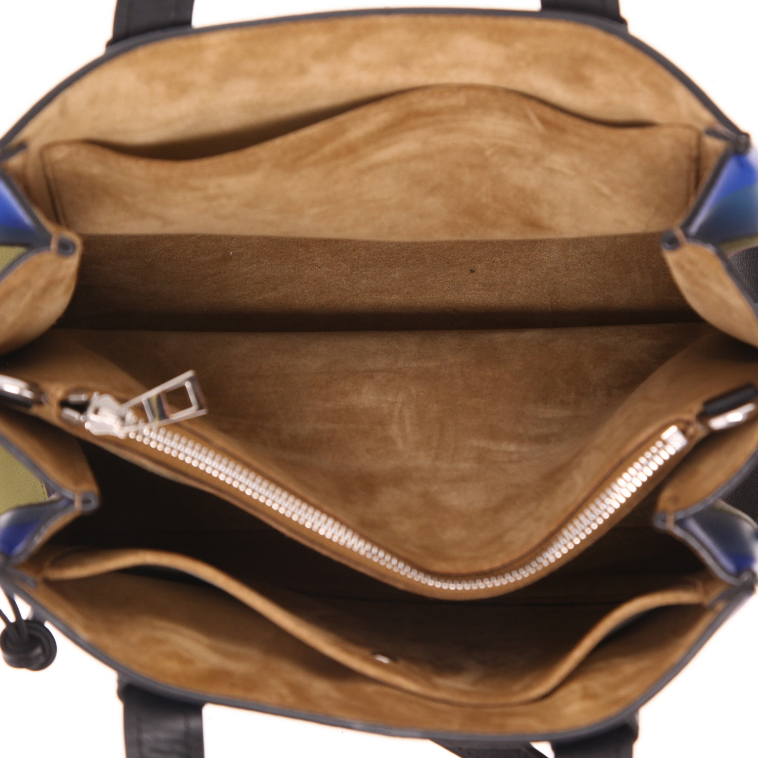 Sac à main Loewe  Gate Top Handle en cuir multicolore et cuir noir - Detail D3