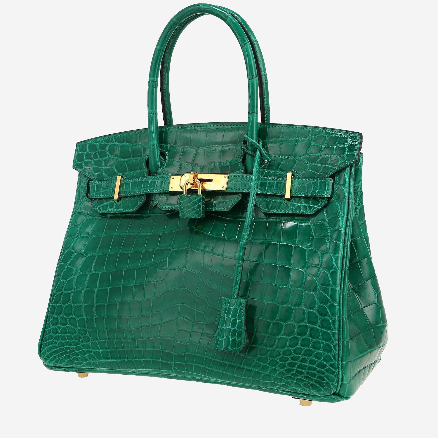Hermès  Birkin 30 cm handbag  in Vert Emeraude niloticus crocodile