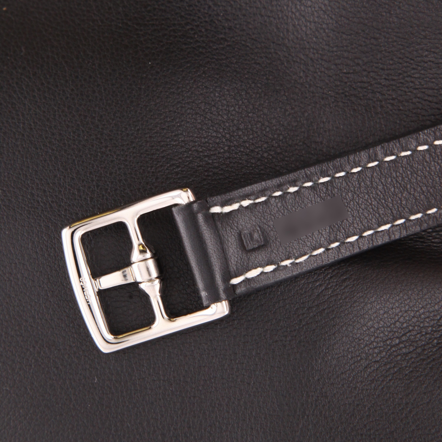 Borsa Hermès  Kelly Flat in pelle Swift nera - Detail D4