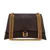 Sac à main Balenciaga  Hourglass en cuir marron - 360 thumbnail