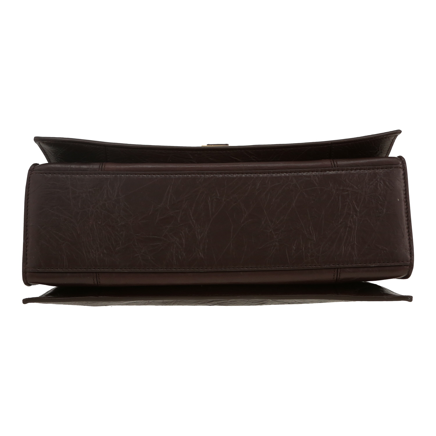 Borsa Balenciaga  Hourglass in pelle marrone - Detail D1