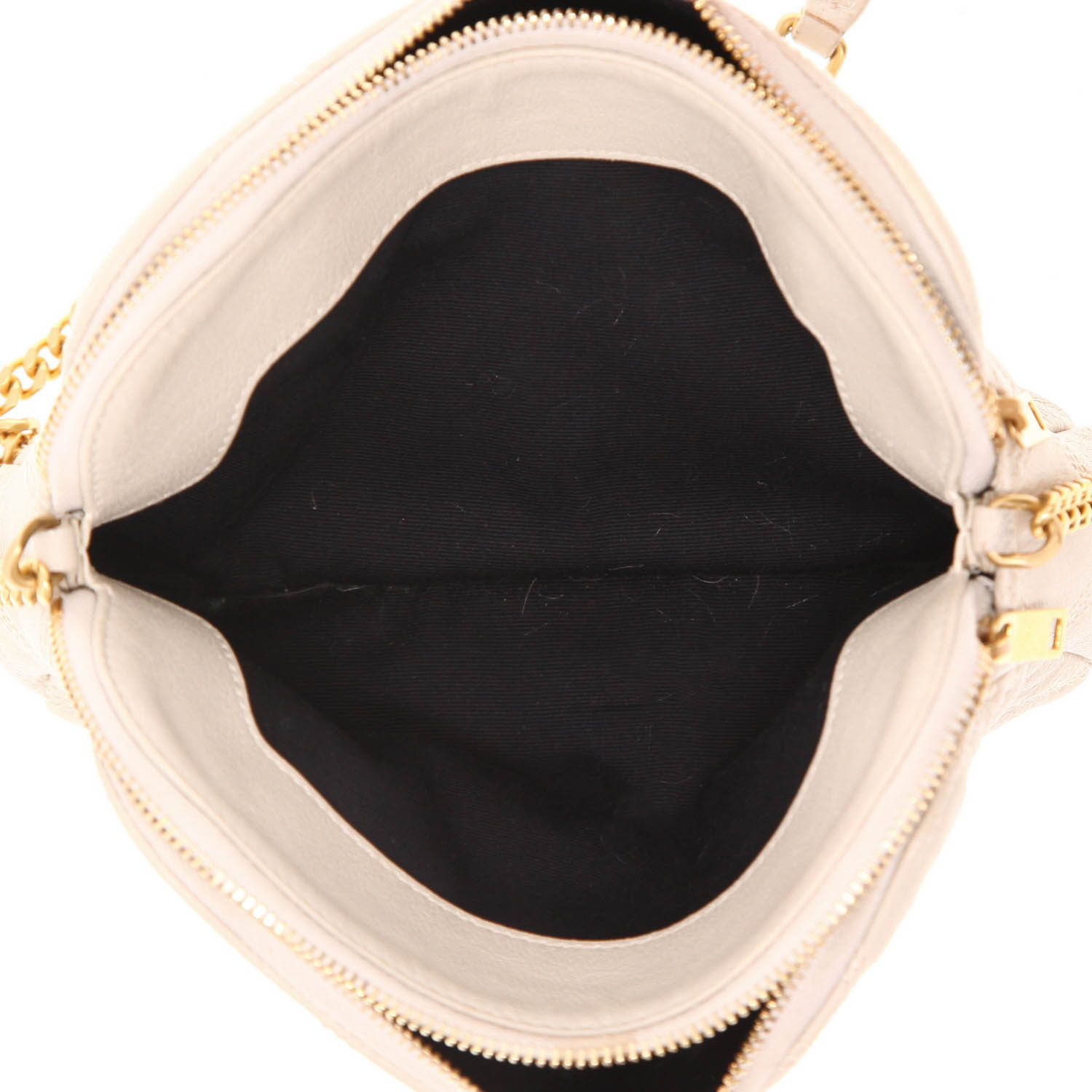 Borsa a tracolla Saint Laurent  Becky in pelle trapuntata écru - Detail D4