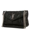 Saint Laurent  Puffer medium model  shoulder bag  in black quilted leather - 00pp thumbnail