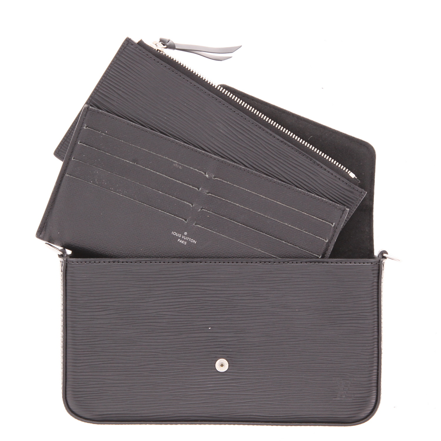 Louis Vuitton  Félicie shoulder bag  in black epi leather - Detail D4