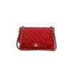 Sac bandoulière Chanel  Timeless Jumbo en cuir grainé matelassé rouge - 360 thumbnail
