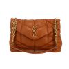 Borsa Saint Laurent  Puffer modello medio  in pelle trapuntata a zigzag marrone - 360 thumbnail