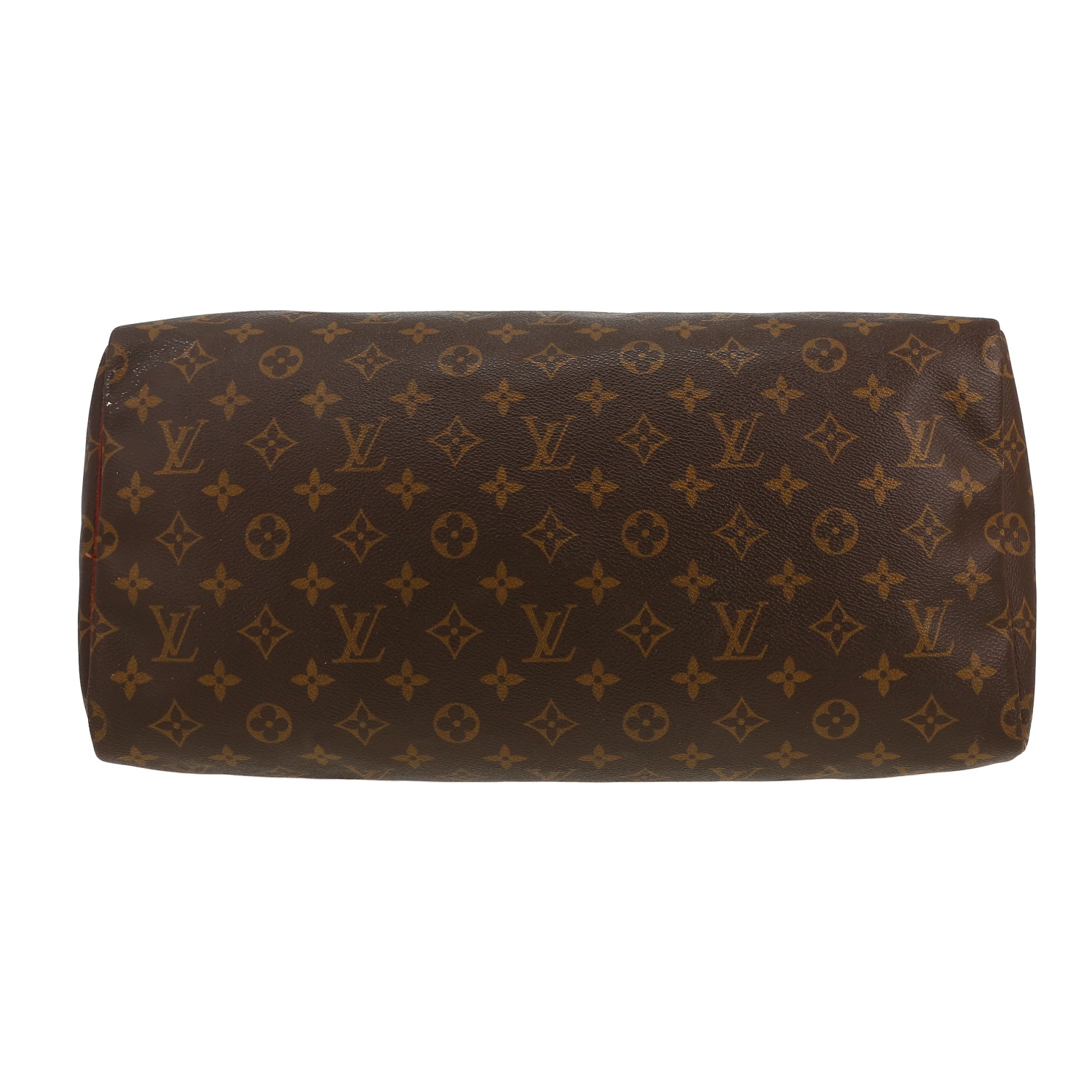 Louis Vuitton Speedy 40 handbag in brown monogram canvas and natural leather - Detail D1