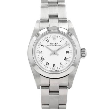 Montre Rolex Lady Oyster Perpetual en acier Ref: Rolex - 76080  Vers 2000