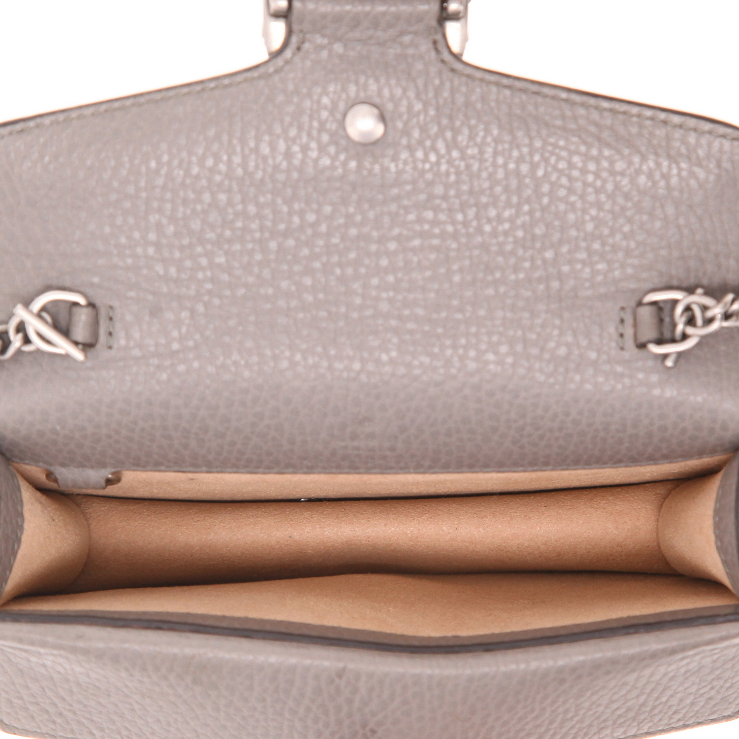 Sac bandoulière Gucci  Dionysus en cuir gris - Detail D3