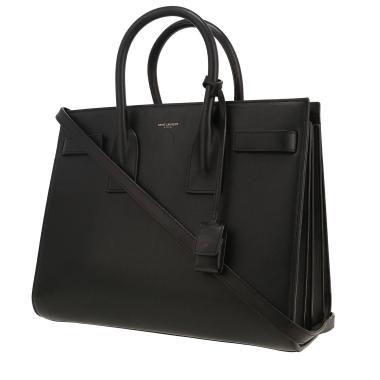 Bolso de mano Saint Laurent  Sac de jour modelo pequeño  en cuero negro