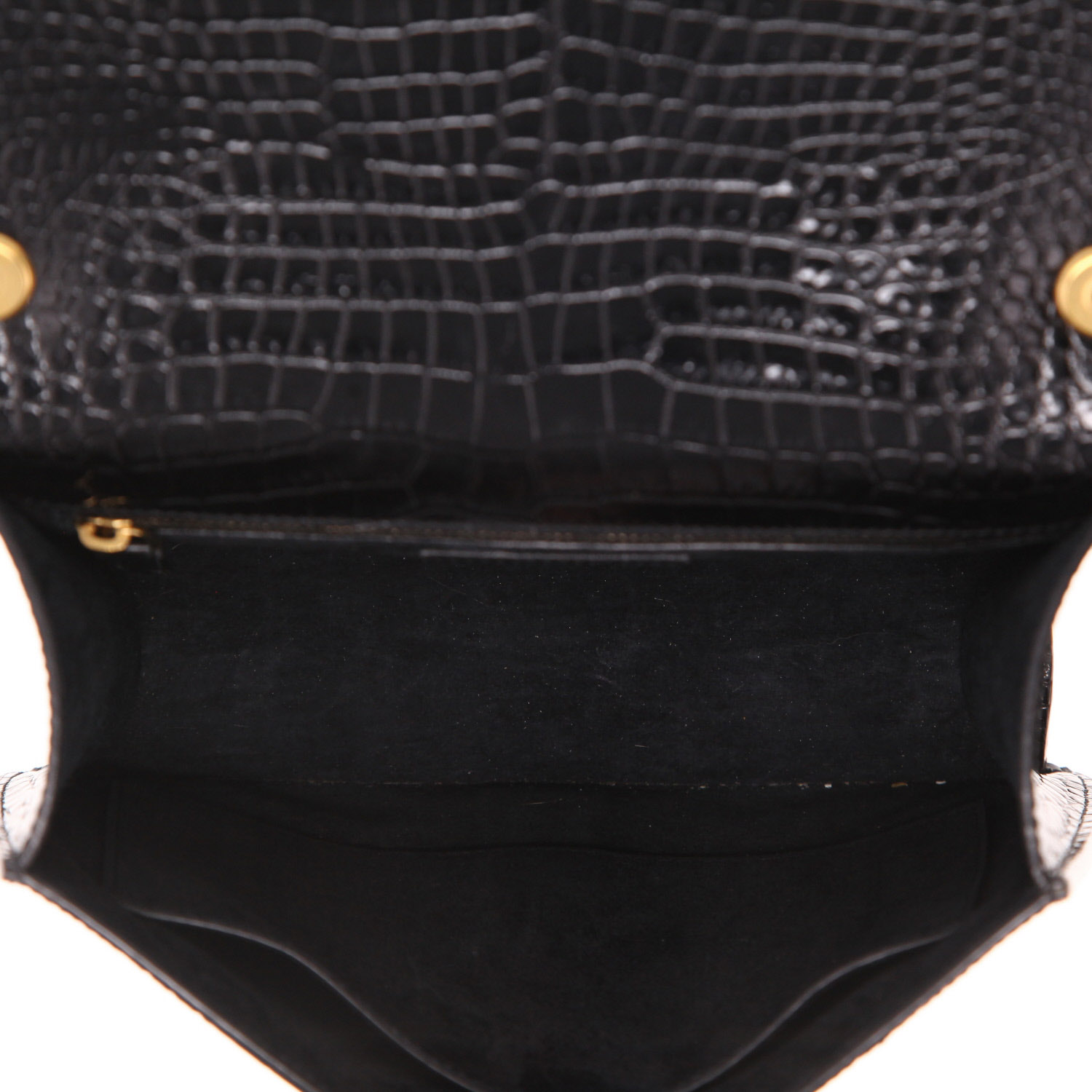 Bolso bandolera Saint Laurent  Satchel en cuero negro - Detail D3