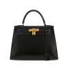 Sac à main Hermès  Kelly 28 cm en cuir box noir - 360 thumbnail