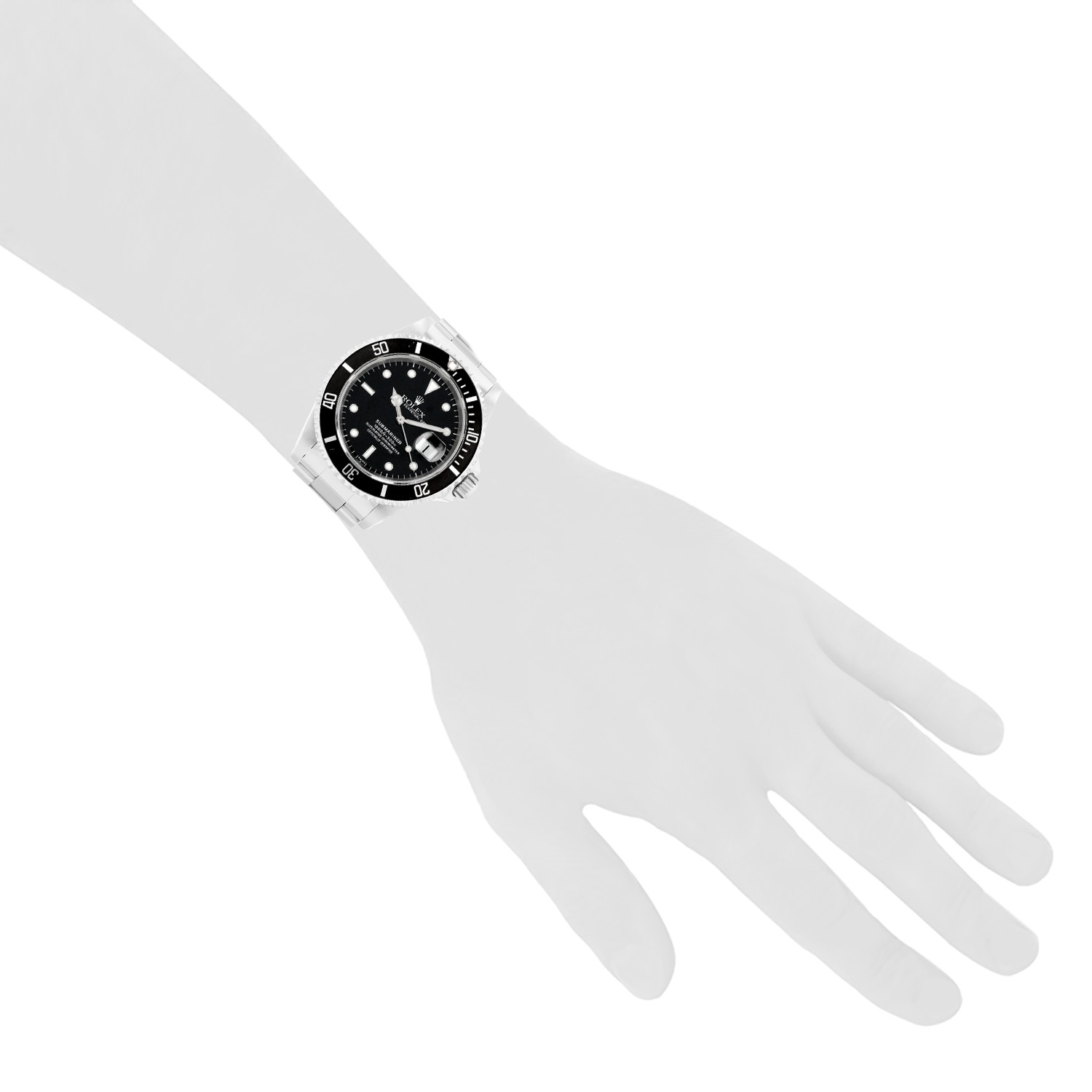 Montre Rolex Submariner Date en acier Ref: Rolex - 16610  Vers 1998 - Detail D1