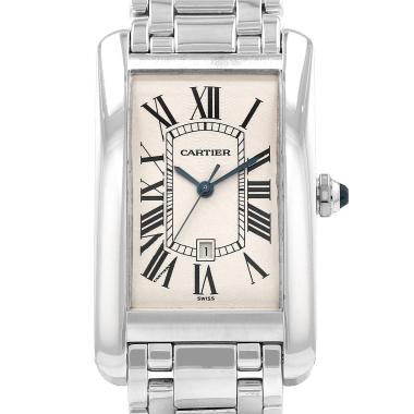 Cartier Tank Américaine  large model  in white gold Ref: Cartier - 1741  Circa 2010