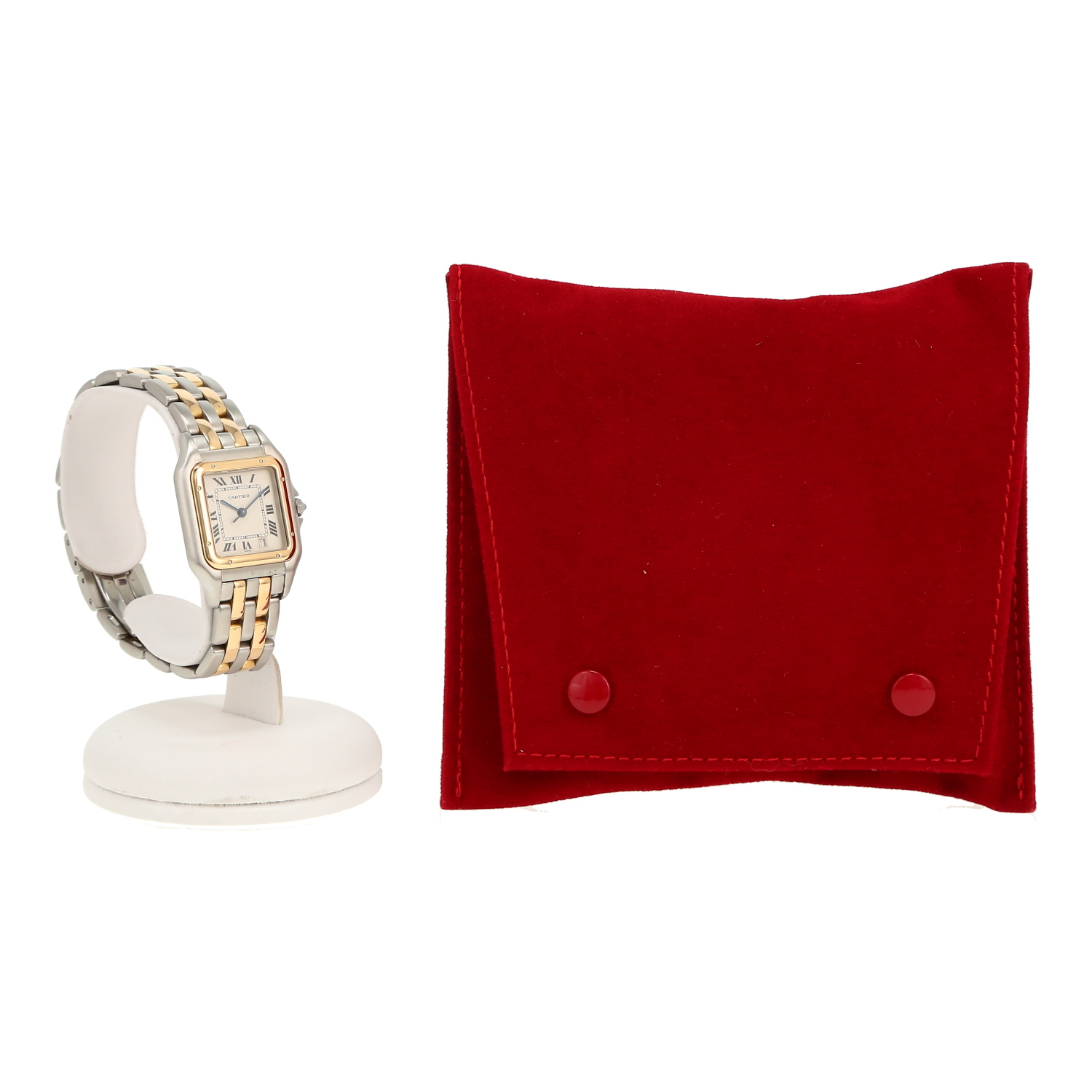 Reloj Cartier Panthère modelo grande  de oro y acero Ref: Cartier - 110000R  Circa 1990 - Detail D2