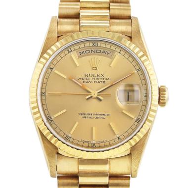 Montre Rolex Day-Date en or jaune Ref: Rolex - 18038  Vers 1986