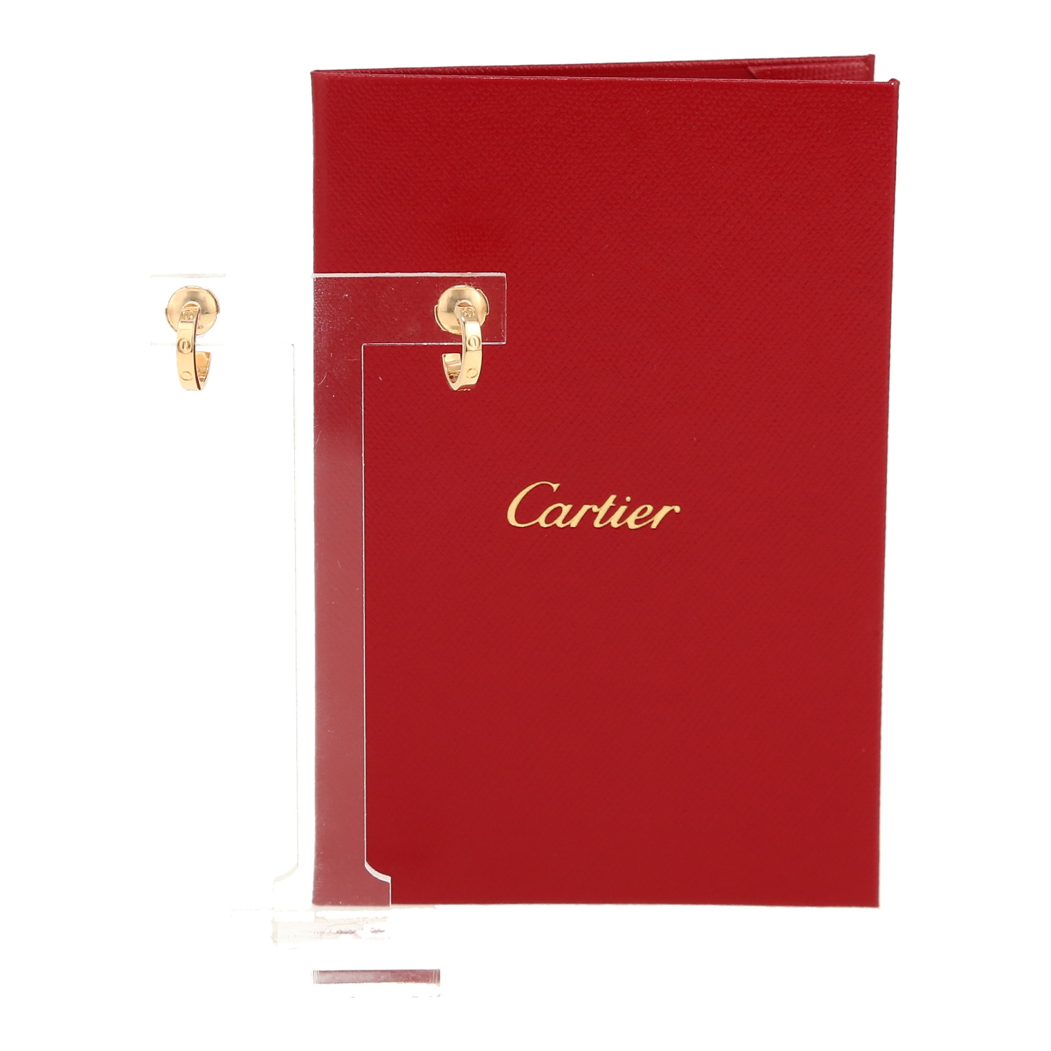 Paire de boucles d'oreilles Cartier Love en or jaune - Detail D2