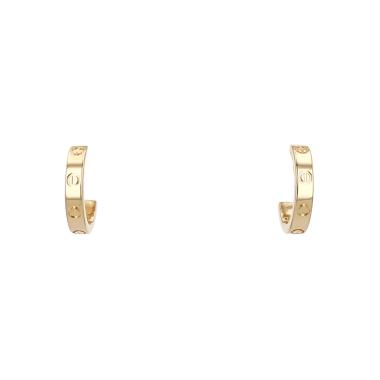Paire de boucles d'oreilles Cartier Love en or jaune