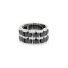 Anello flessibile Chanel Ultra modello grande in oro bianco, ceramica e diamanti - 00pp thumbnail