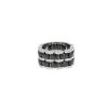 Anello flessibile Chanel Ultra modello grande in oro bianco, ceramica e diamanti - 360 thumbnail