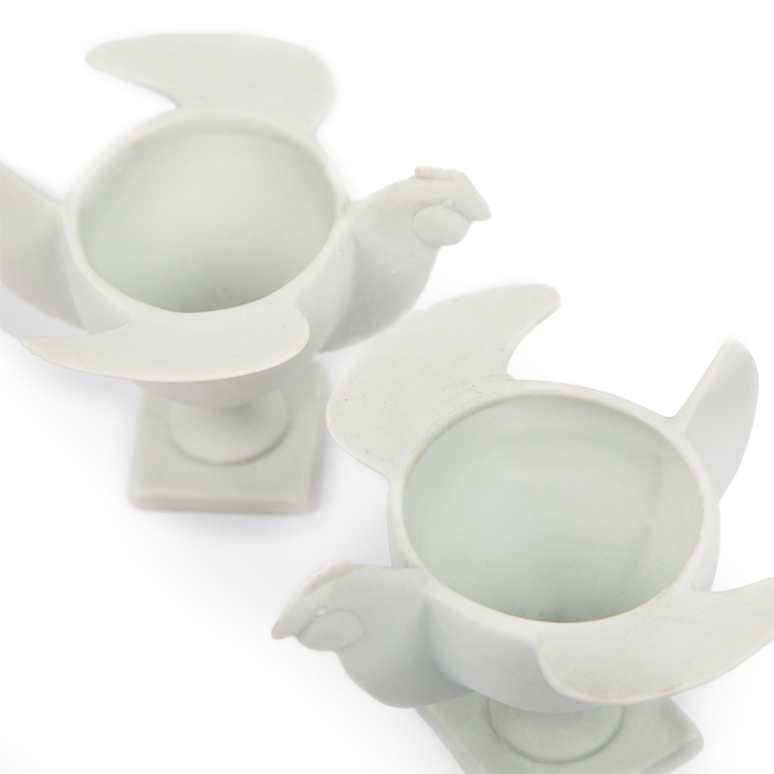 François-Xavier Lalanne (1927-2008), Pair of 'Poules' egg cups - circa 1990 - Detail D4