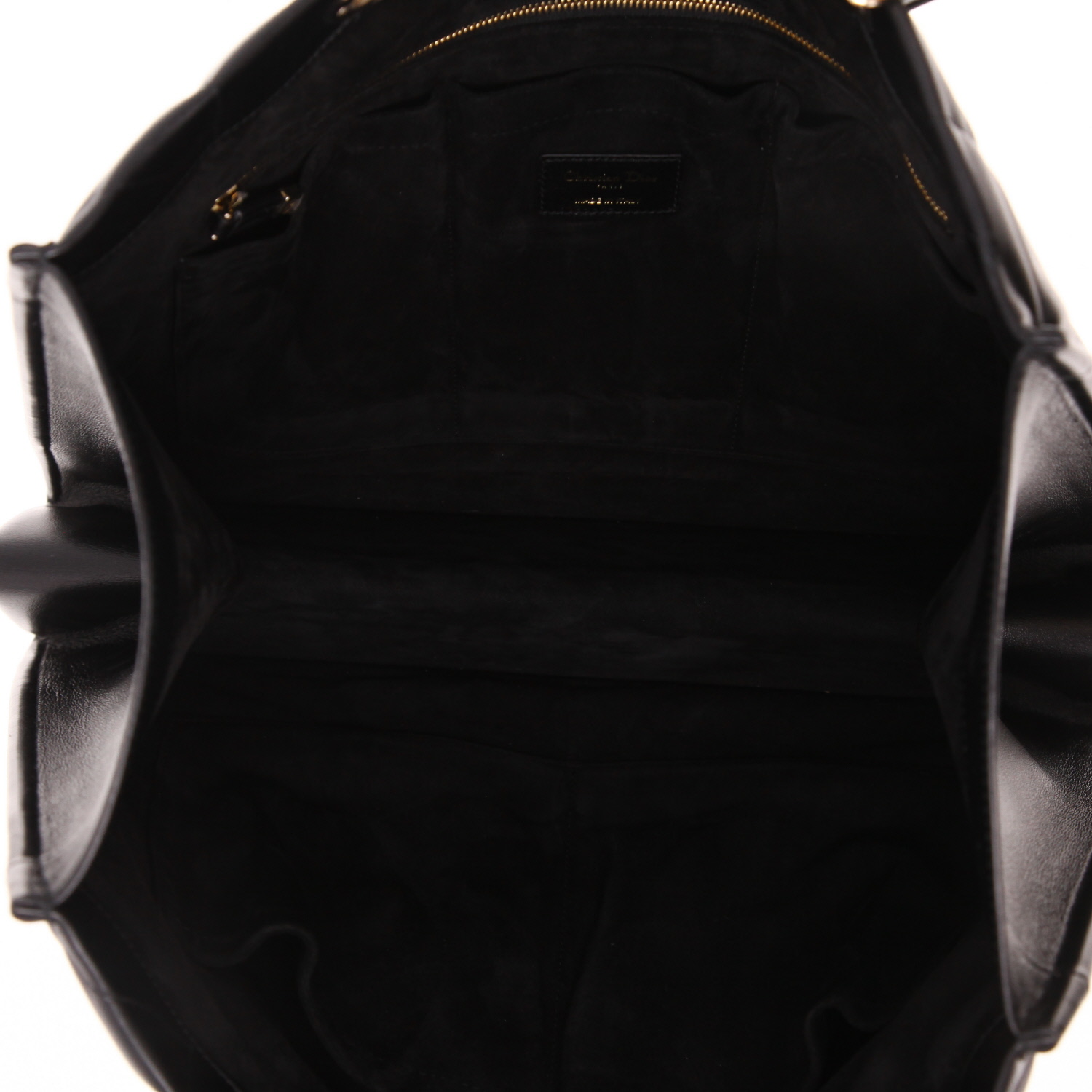 Sac cabas Dior  Essential grand modèle  en cuir noir - Detail D3