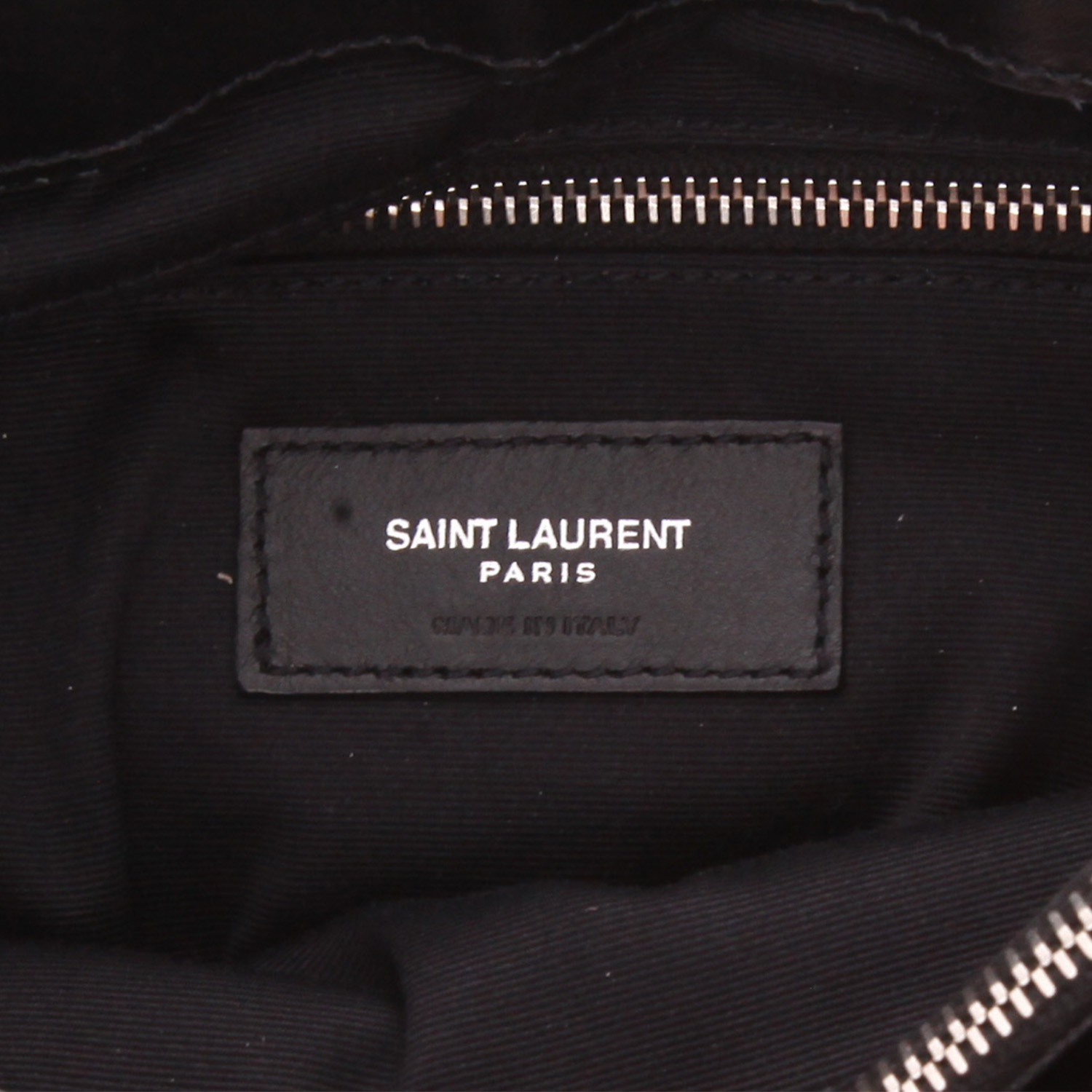 Borsa Saint Laurent  Loulou in pelle trapuntata a zigzag nera - Detail D2