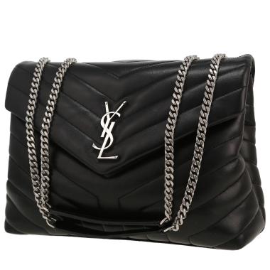 Borsa Saint Laurent  Loulou in pelle trapuntata a zigzag nera