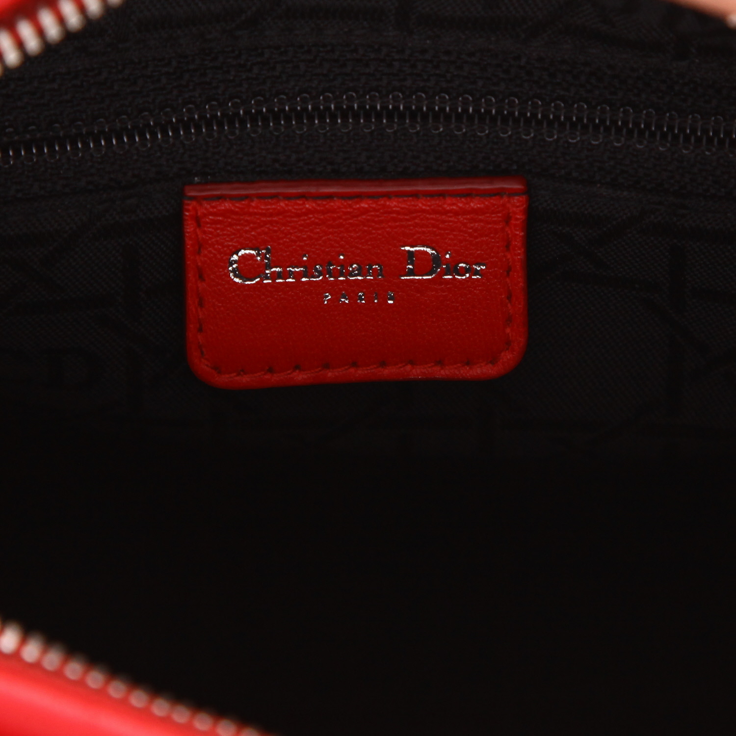 Borsa Dior  Lady Dior in pelle rossa - Detail D2