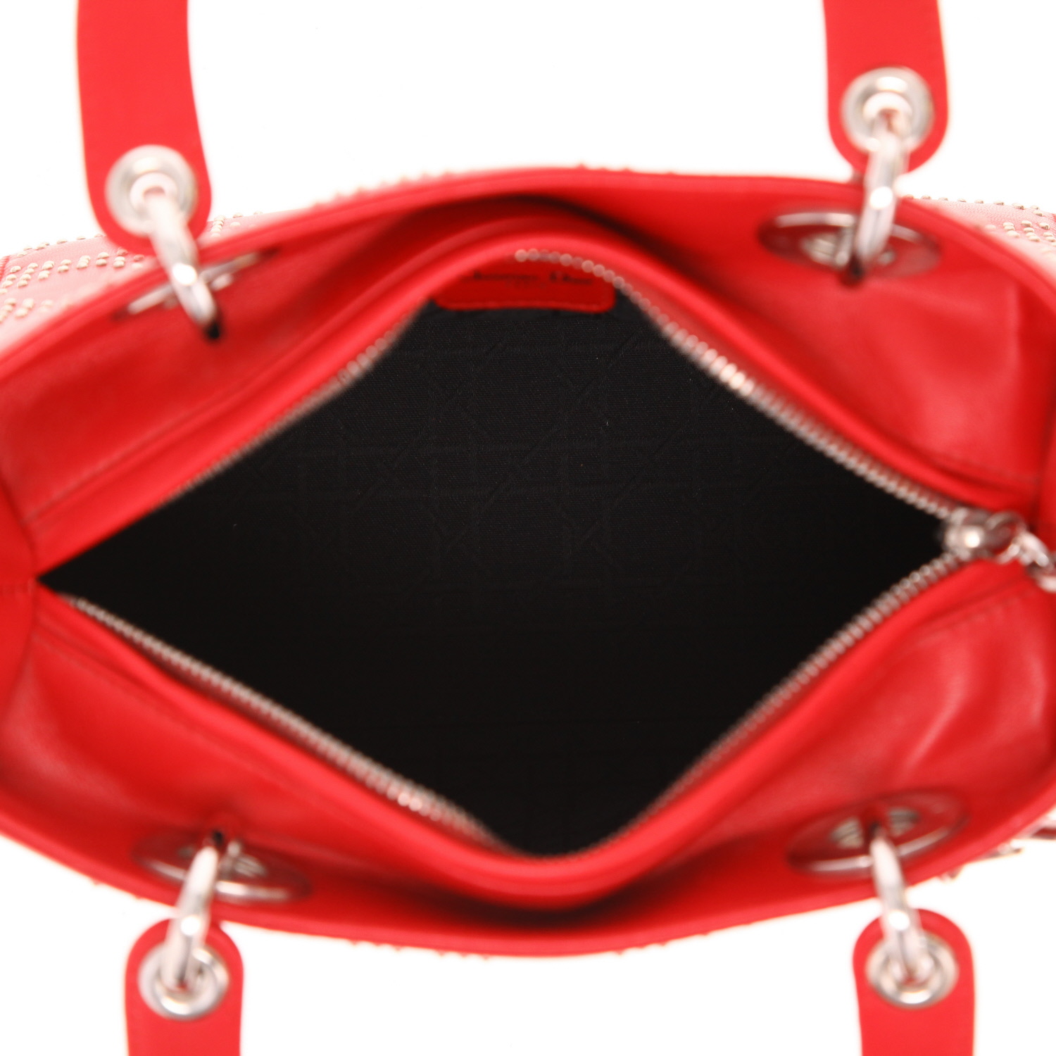 Borsa Dior  Lady Dior in pelle rossa - Detail D3