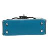Sac Hermès  Kelly Twilly bag charm en cuir Mysore bleu et soie multicolore - Detail D1 thumbnail