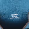 Sac Hermès  Kelly Twilly bag charm en cuir Mysore bleu et soie multicolore - Detail D2 thumbnail