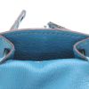 Borsa Hermès  Kelly Twilly bag charm in pelle Mysore blu e seta multicolore - Detail D4 thumbnail
