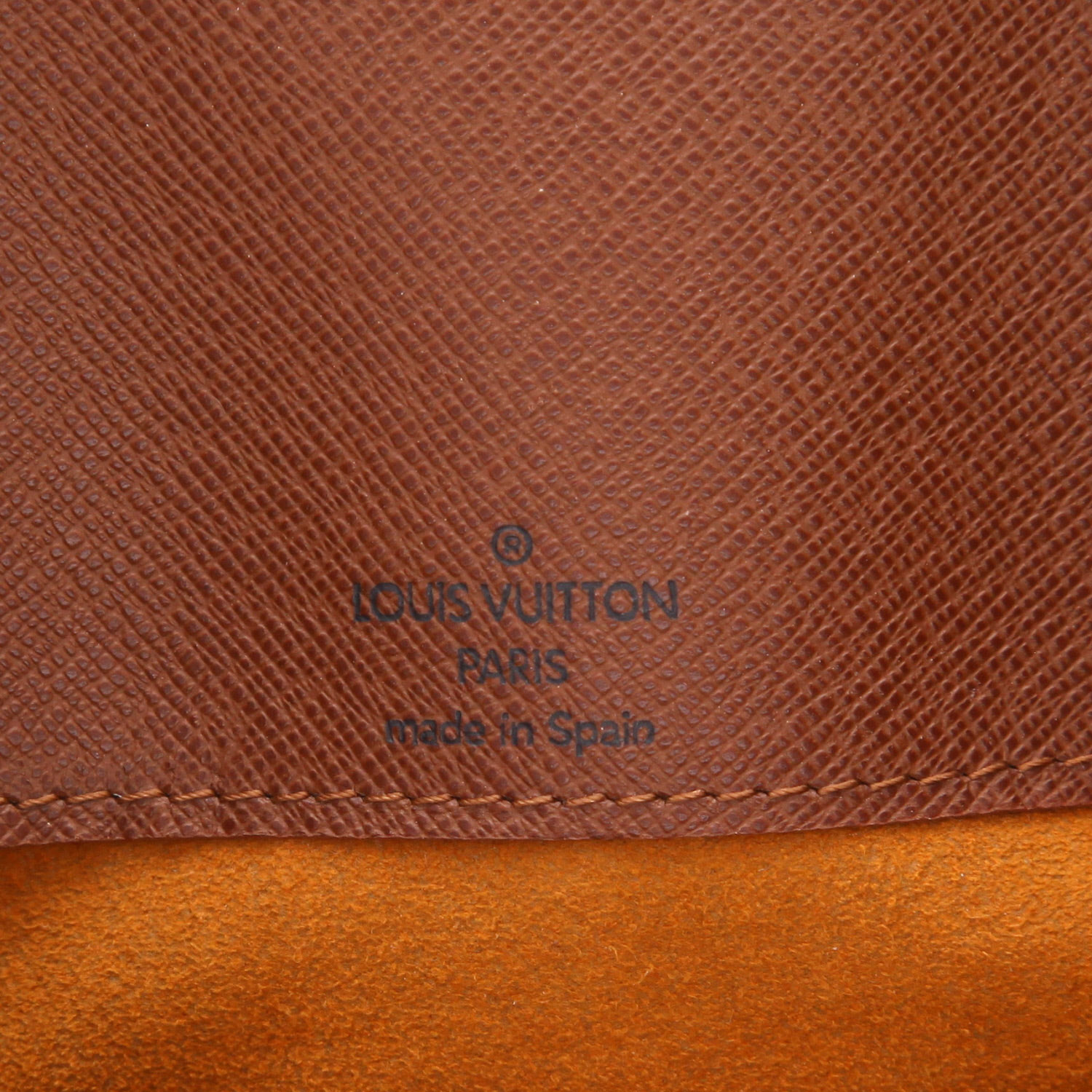 Borsa a tracolla Louis Vuitton  Musette in tela monogram marrone e pelle naturale - Detail D2