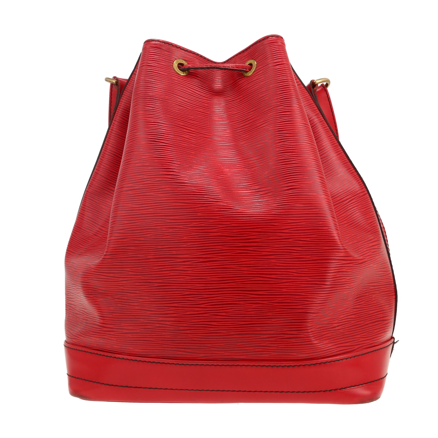 Sac à main Louis Vuitton  Noé en cuir épi rouge - Detail D4