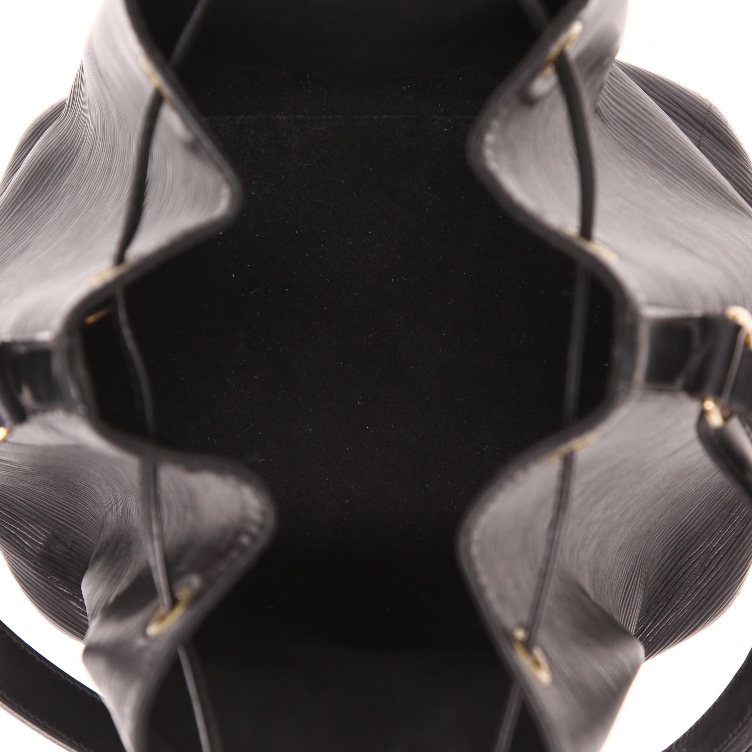 Sac cabas Louis Vuitton Noé petit modèle en cuir épi noir - Detail D3