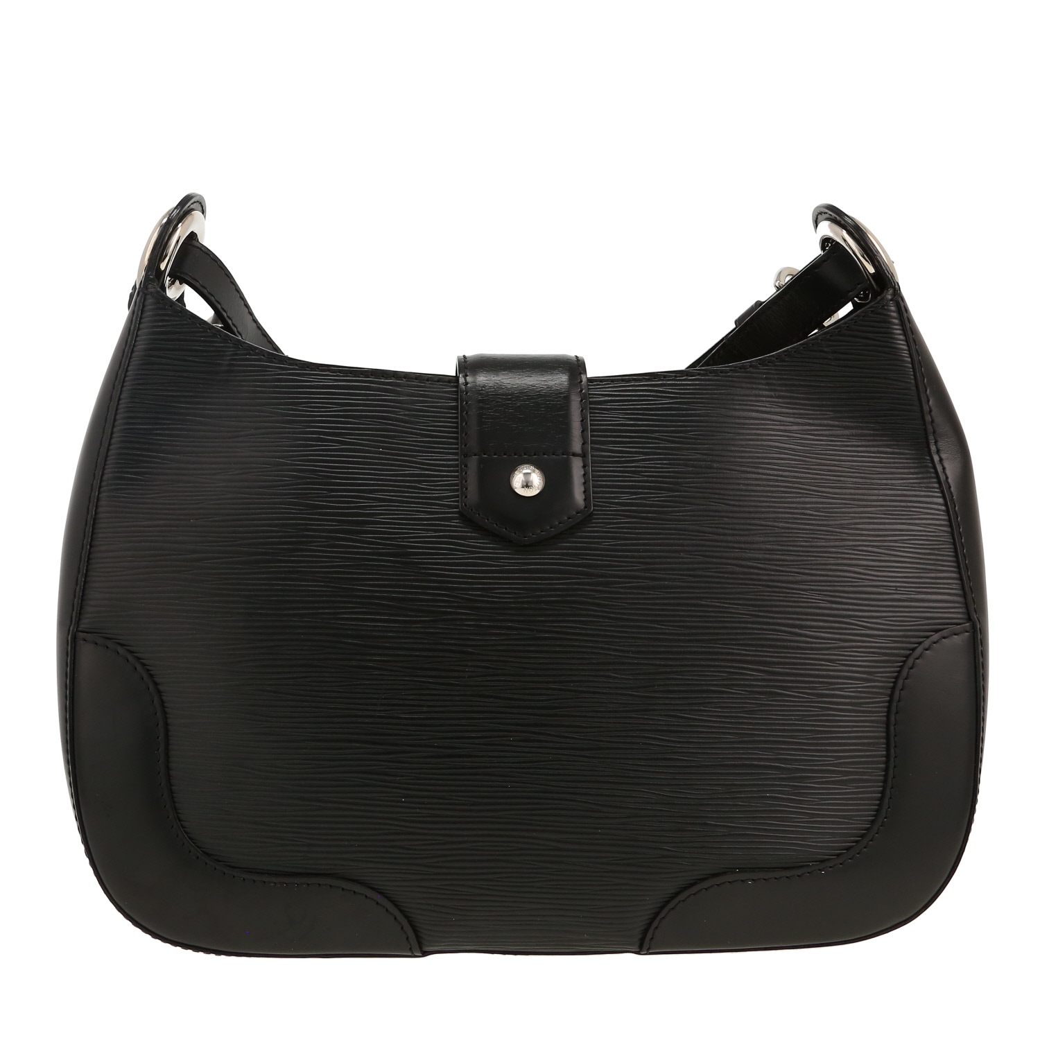 Sac bandoulière Louis Vuitton  Bagatelle en cuir épi noir - Detail D4