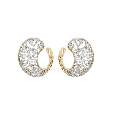 Orecchini Pomellato Arabesques in oro rosa, oro bianco e diamanti