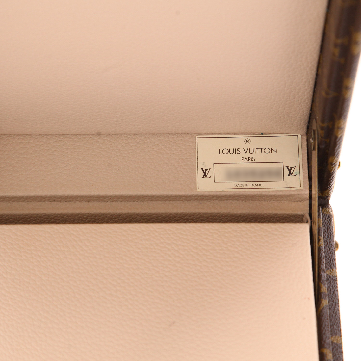 Vanity Louis Vuitton  Boîte à flacons en toile monogram marron et cuir naturel - Detail D2