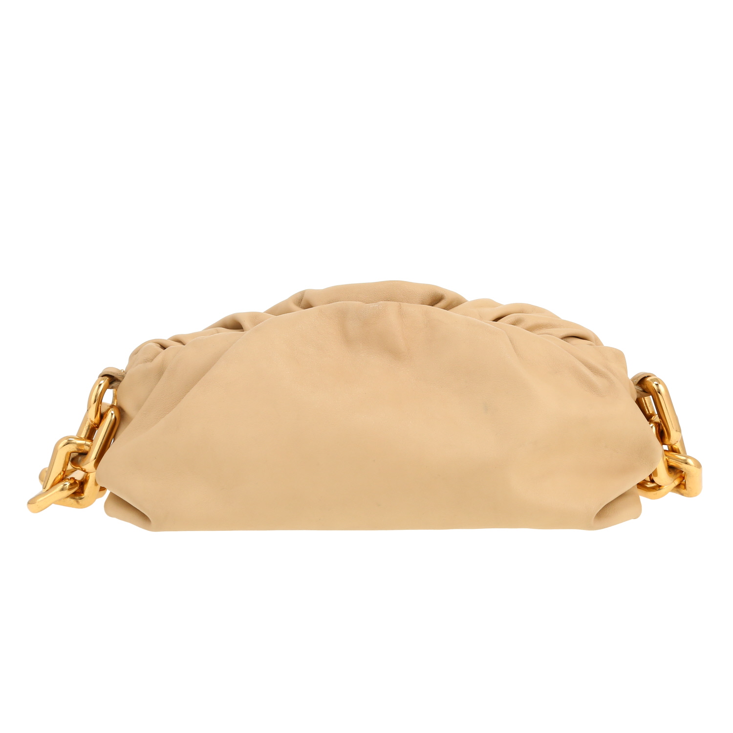 Bolso de mano Bottega Veneta  Pouch en cuero beige - Detail D4