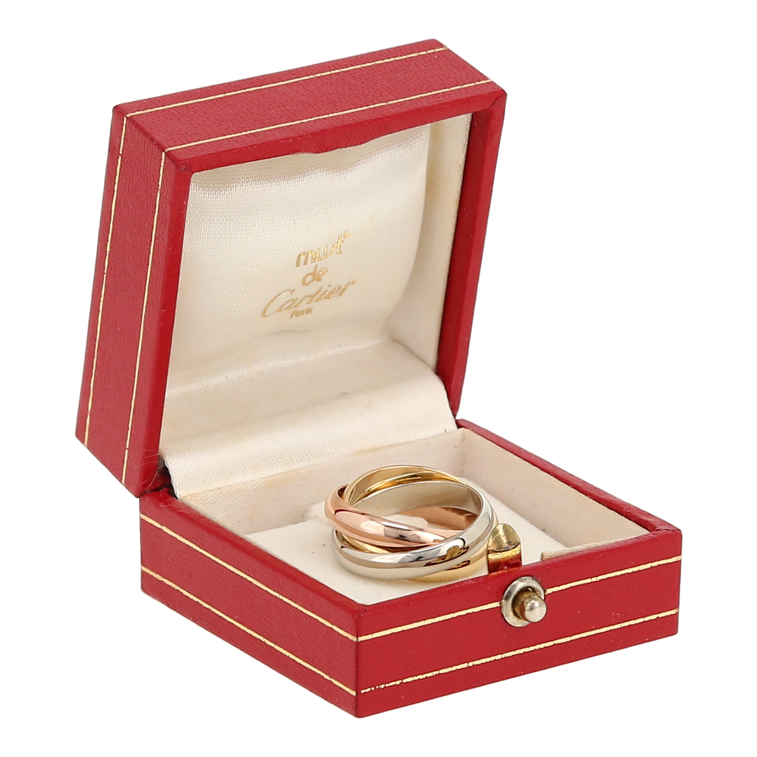 Cartier Trinity medium model ring in 3 golds - Detail D2