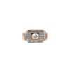 Bague Tank Vintage  en or rose, platine et diamants - 360 thumbnail