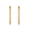 Paire de boucles d'oreilles articulée H. Stern Fluid Gold en or jaune et diamants - 360 thumbnail