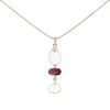 Collier H. Stern  en or jaune, quartz et rubis - 00pp thumbnail