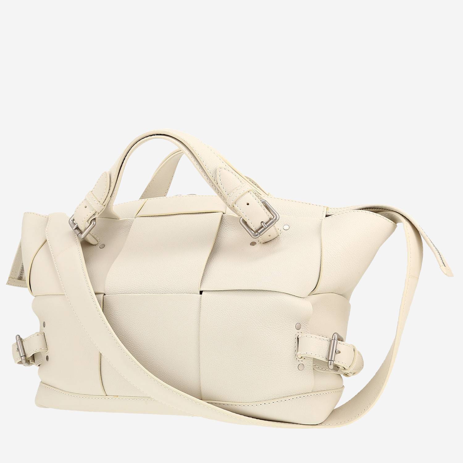 Bottega Veneta  Arco travel bag  in cream color intrecciato leather