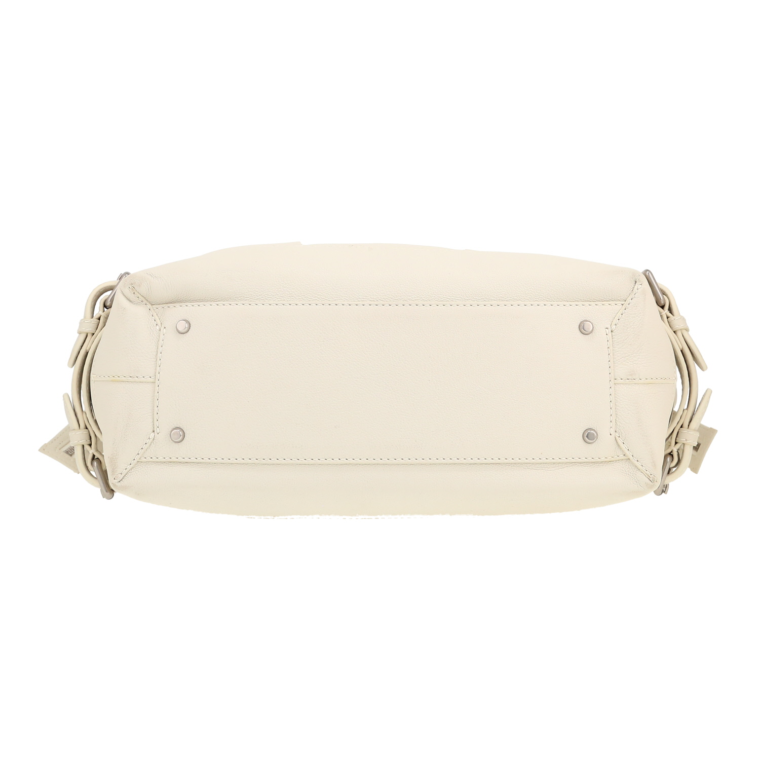 Sac de voyage Bottega Veneta Arco en cuir intrecciato crème - Detail D1