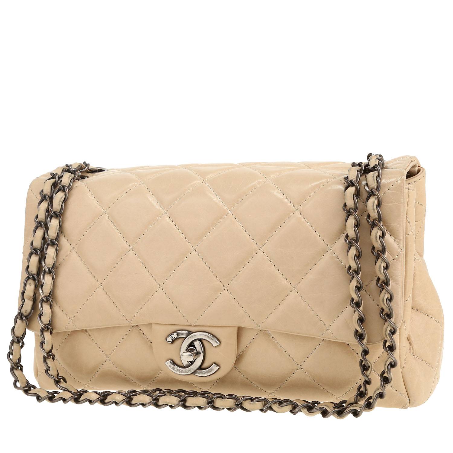 Sac à main Chanel   en cuir beige