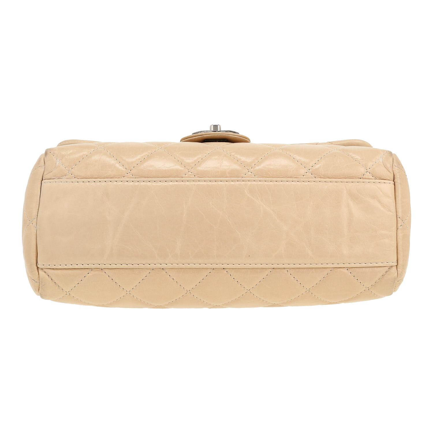 Bolso de mano Chanel en cuero beige - Detail D1