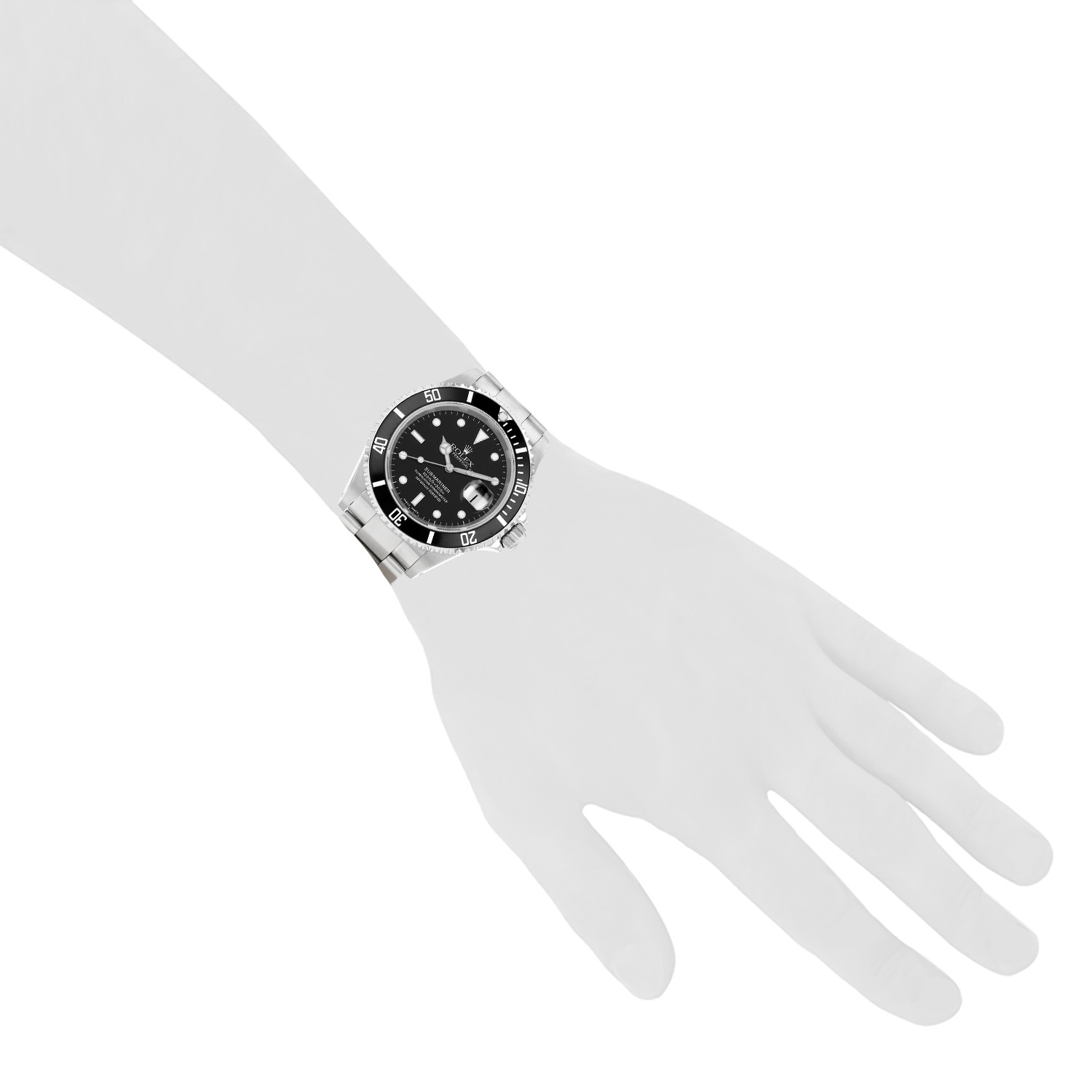 Montre Rolex Submariner Date en acier Ref: Rolex - 16610  Vers 2002 - Detail D1