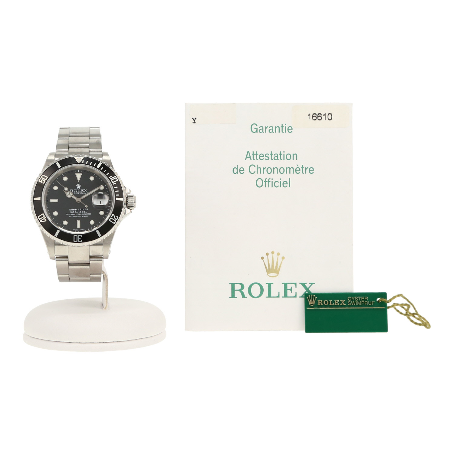 Montre Rolex Submariner Date en acier Ref: Rolex - 16610  Vers 2002